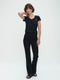 T shirt V Neck Easy Wear Organic Baumwolle | Black