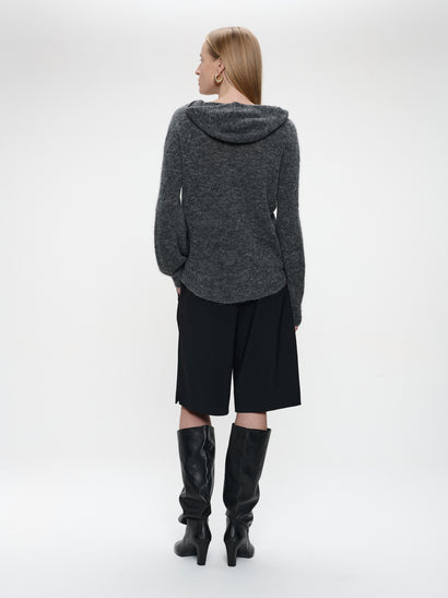 Hoodie pullover H22167 | Grey Melange