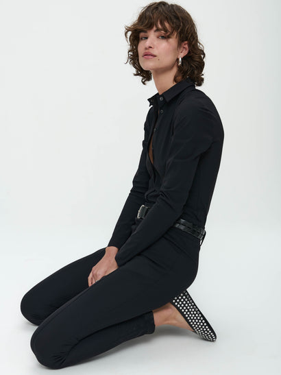 Jumpsuit Diana Easy Wear technischer Jersey | Schwarz