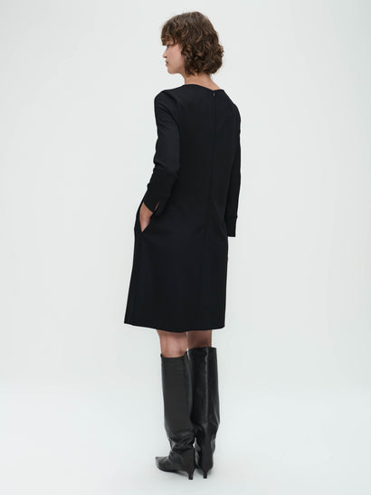 Robe Joan en jersey éponge | Noir vieilli