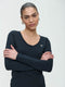 T shirt R Neck Easy Wear Organic Cotton | Blue