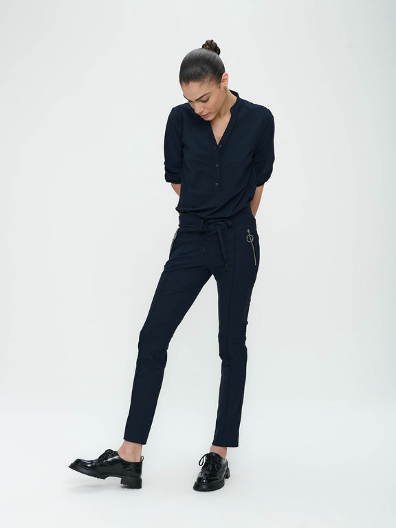 Hose Emma-straight leg fit Technical Jersey | Blue