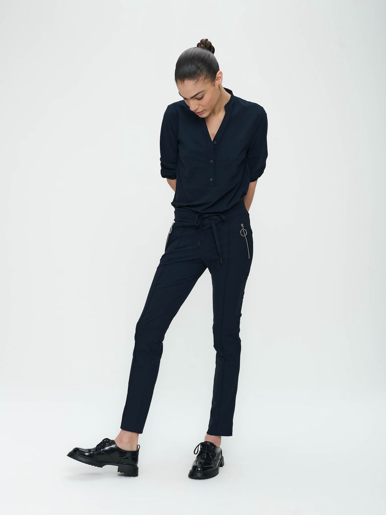 Hose Emma-straight leg fit Technical Jersey | Blue