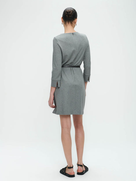 Joan Terry jersey Jurk | Grey Melange