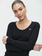 T shirt R Neck Easy Wear Organic Cotton | Black