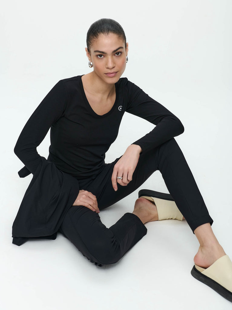 T shirt R Neck Easy Wear Organic Cotton | Black