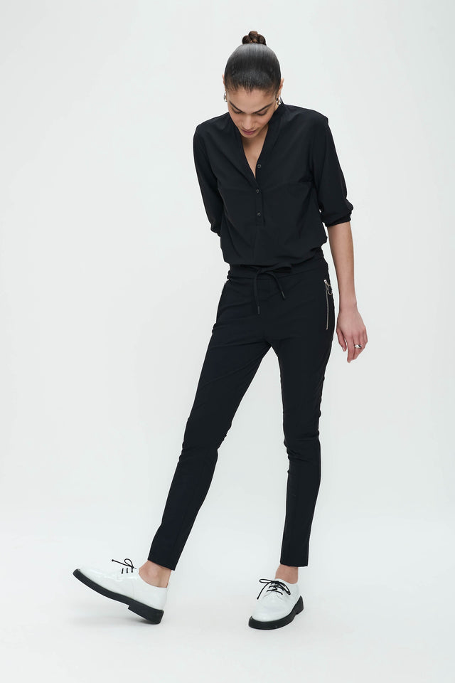 Pants Anna - Skinny fit Technical Jersey Pants Anna - Skinny fit Technical Jersey | Black