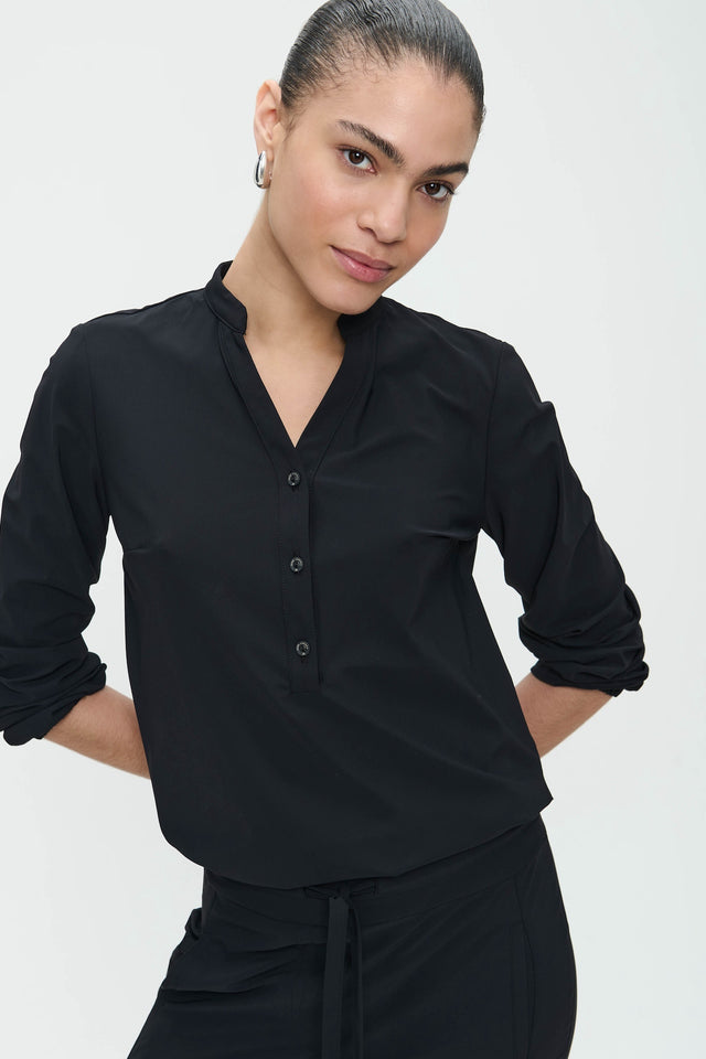 Blouse Bella Technical Jersey Blouse Bella Technical Jersey | Black