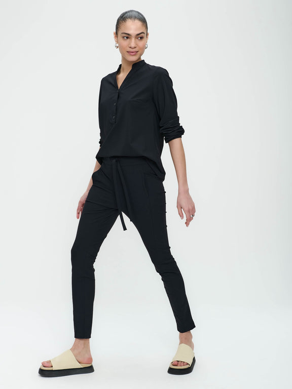 Broek Anna - Skinny fit Technical Jersey | Black