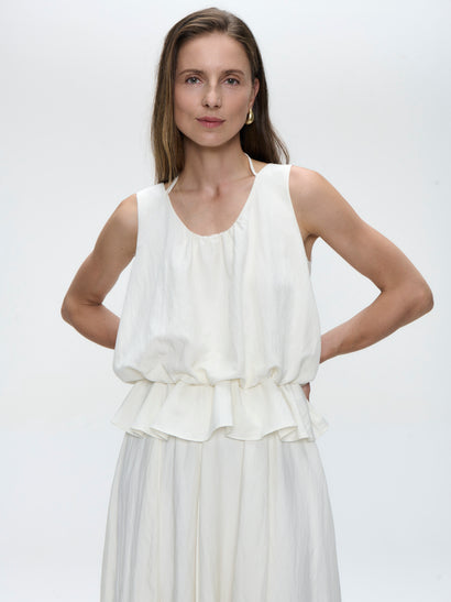 Sachi viscose top | Gebroken wit