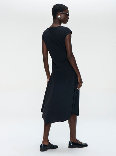 Selin Kleid technischer Jersey | Schwarz