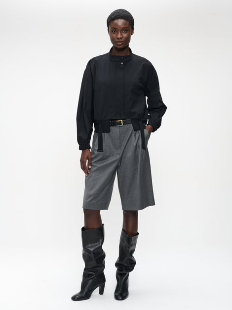 Monna viscose short pants | Dark Grey