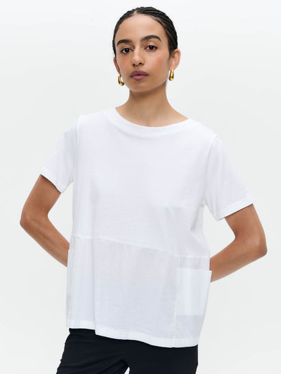 Oversize cotton top T132 | White