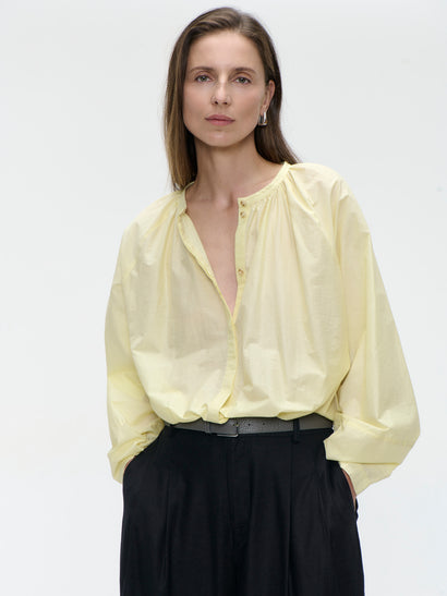 Kenta cotton blouse | Yellow