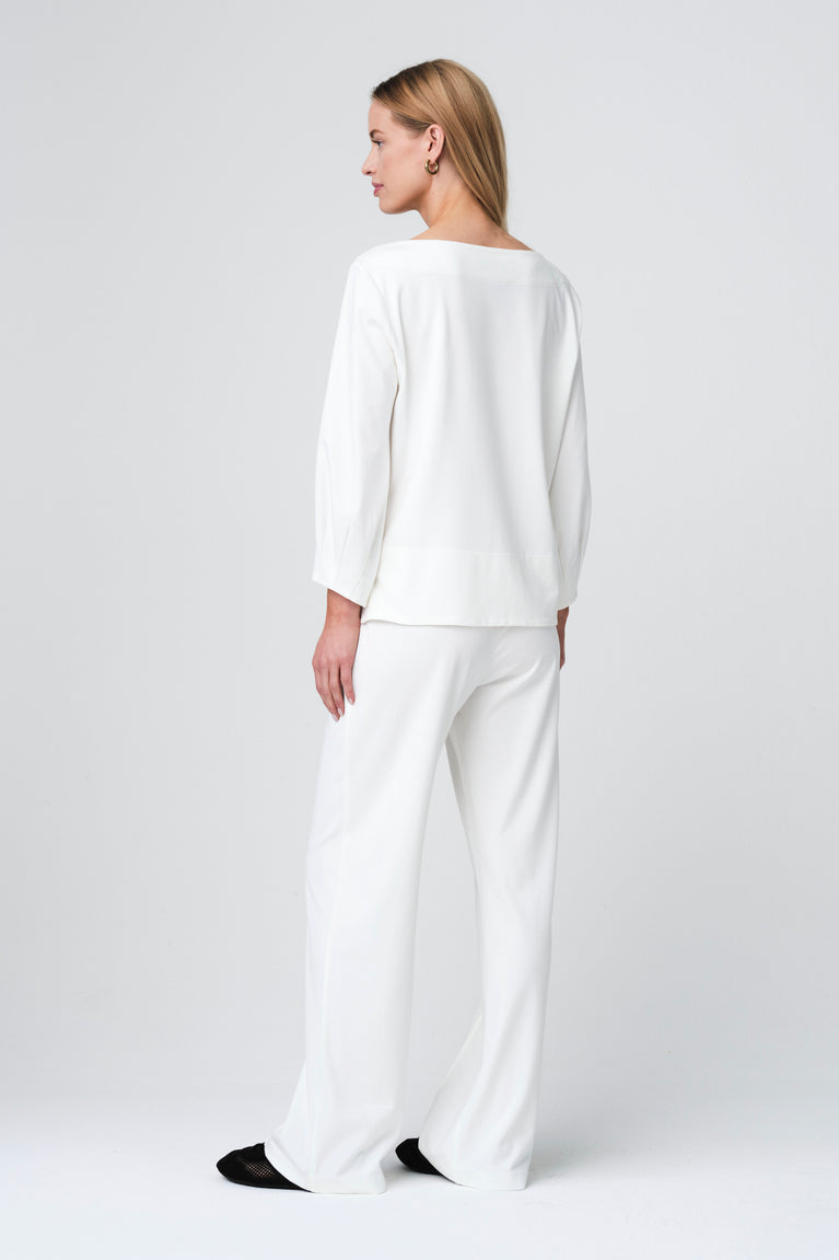 Elvio pants soft Punto Milano jersey | Panna
