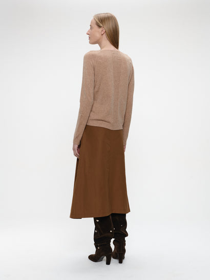Naadloze pullover van viscose NB186 | Beige