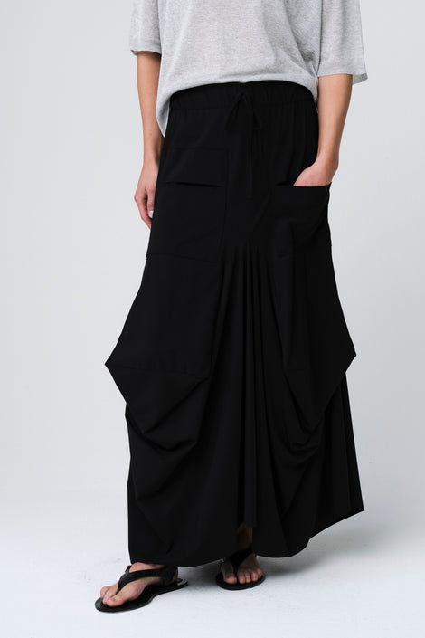 Nell skirt technical jersey | Black