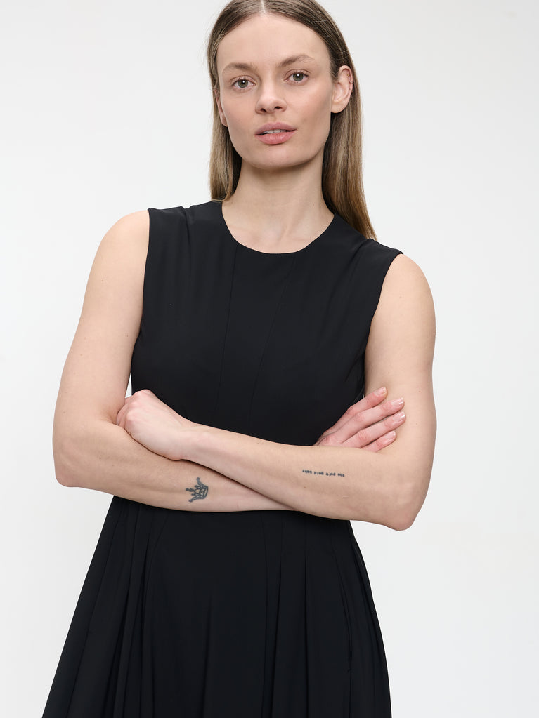Heide dress technical jersey | Black