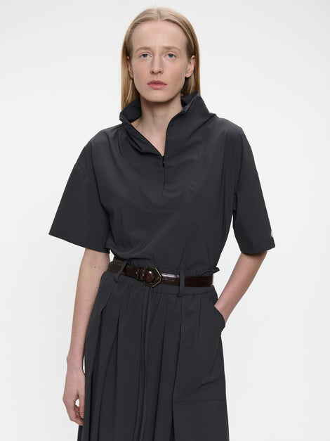 Leone blouse technical jersey | Grey