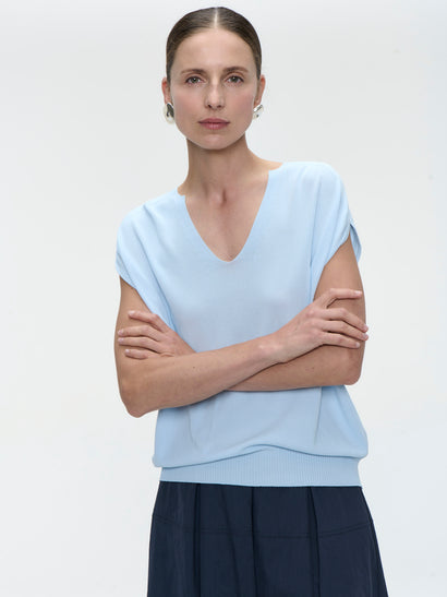 Viscose naadloze top 3023 | Celeste