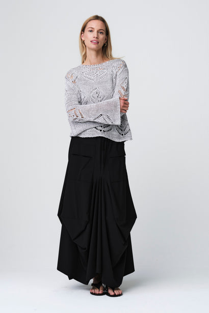 Nell skirt technical jersey | Black