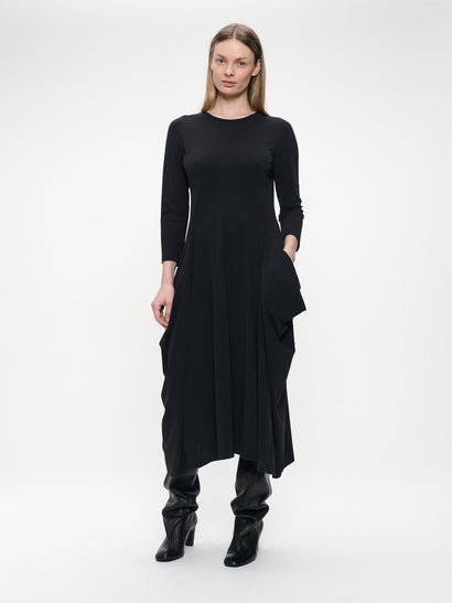 Denise dress technical jersey | Black