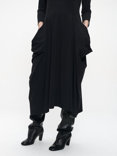 Denise dress technical jersey | Black