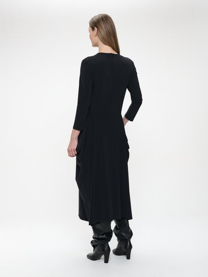 Denise dress technical jersey | Black