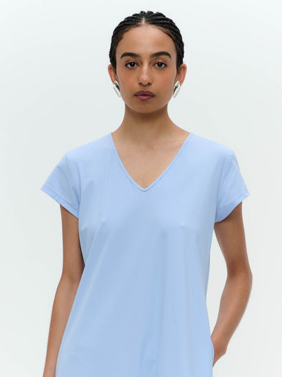 Fennela dress technical jersey | Mid Blue