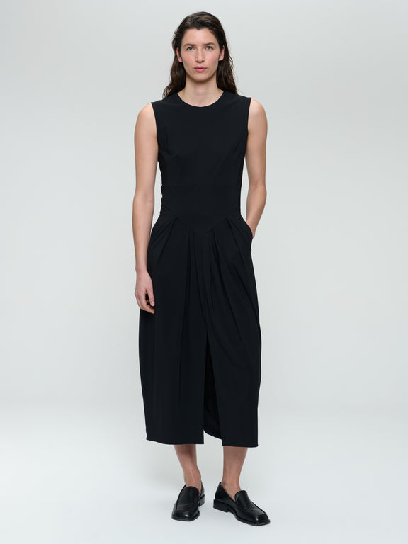 Jacklin stretch technical jersey dress | Black