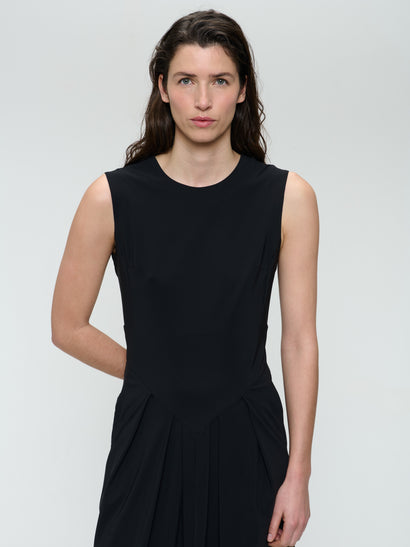 Jacklin stretch technical jersey dress | Black