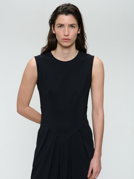 Jacklin stretch technical jersey dress | Black