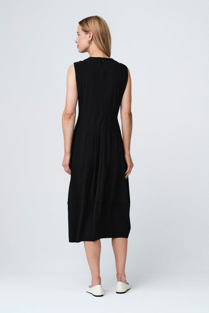 Heide Kleid technischer Jersey | Schwarz