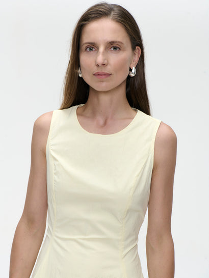Robe Satomi en taffetas | Jaune