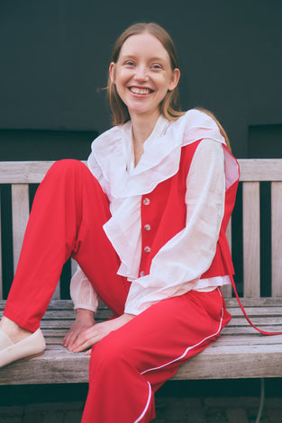Kay structure tech jersey vest | Red