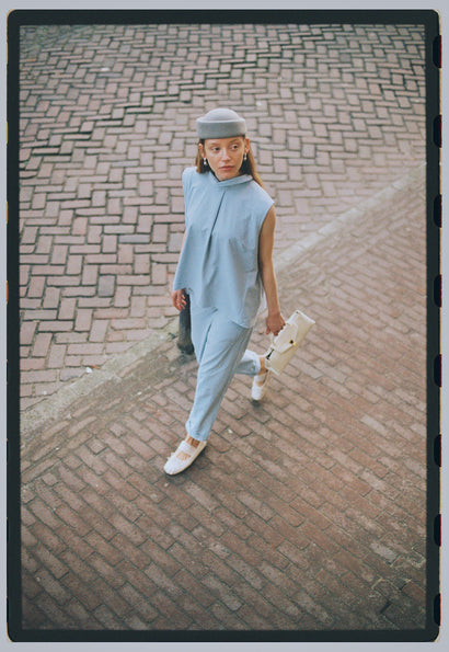 Timelia-Hose aus technischem Jersey | Hellblau