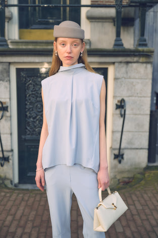 Dolche Vitas WS stretch tech jersey top | Light Blue