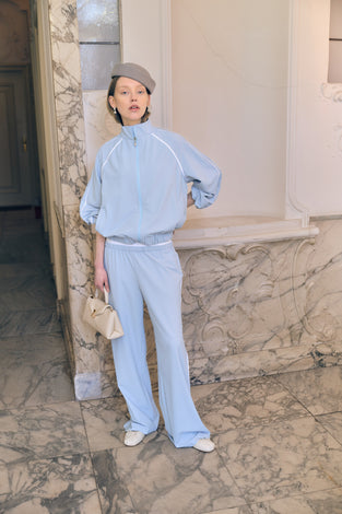 AntinyP structure tech jersey pants | Light Blue