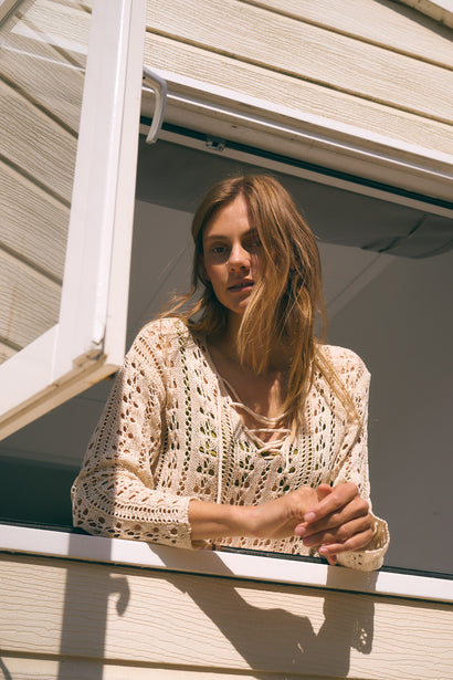 Zomerpullover E25102 | Beige