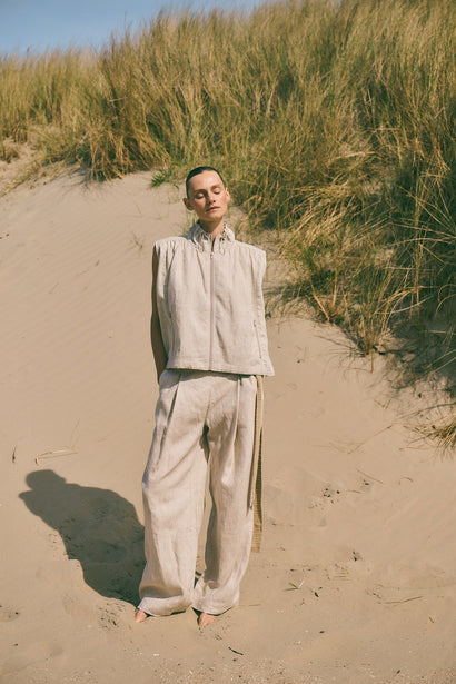 Mai linnen broek | Beige
