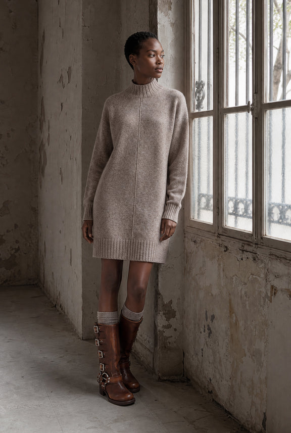 Lang pullover Viscose blend 2068 | Light Brown