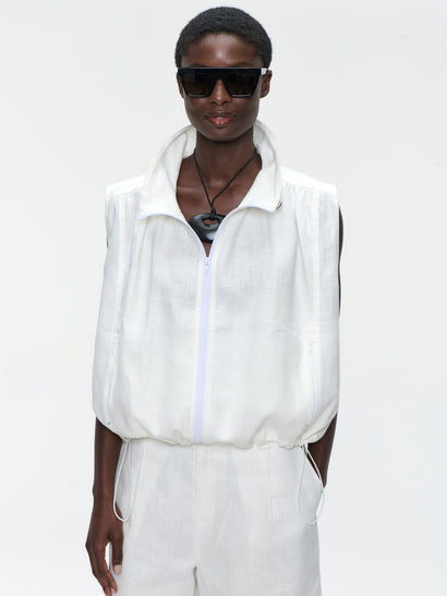 Gilet Rin en lin | Blanc cassé