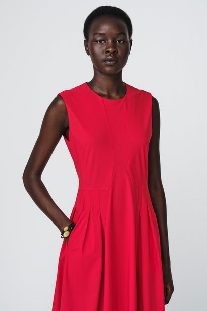 Heide dress technical jersey | Red