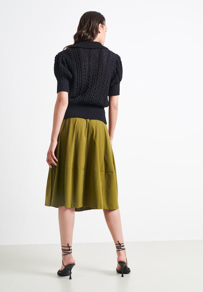 Skirt Karina Technical Jersey | Oliva green