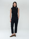 Naomi stretch technical jersey top | Black