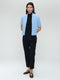 Seamless cotton cardigan 394 | Azzurro