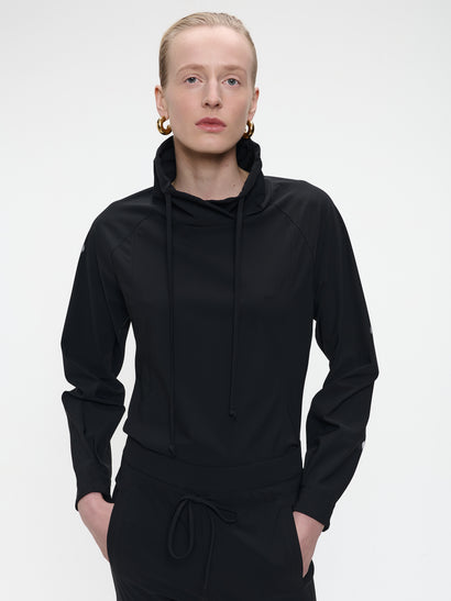 Maren technisches Top-Jersey | Schwarz