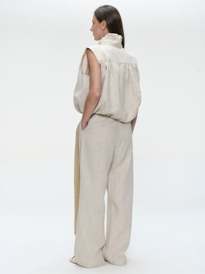 Leinenweste Rin | Beige