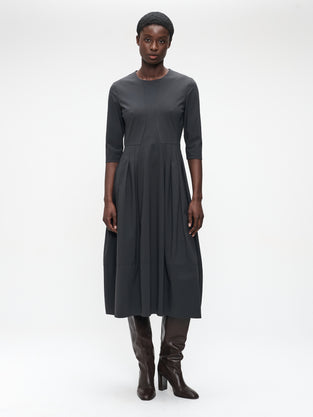 Heide tech jersey dress LS | Grey