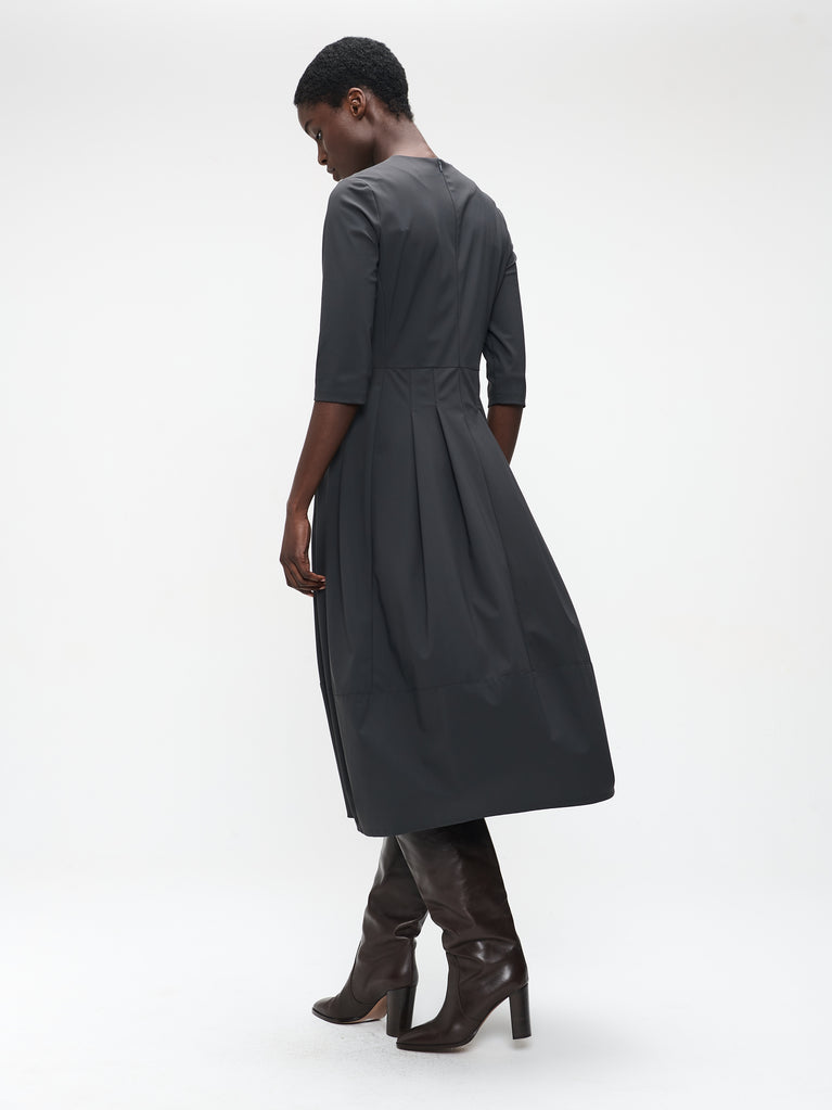 Heide tech jersey dress LS | Grey